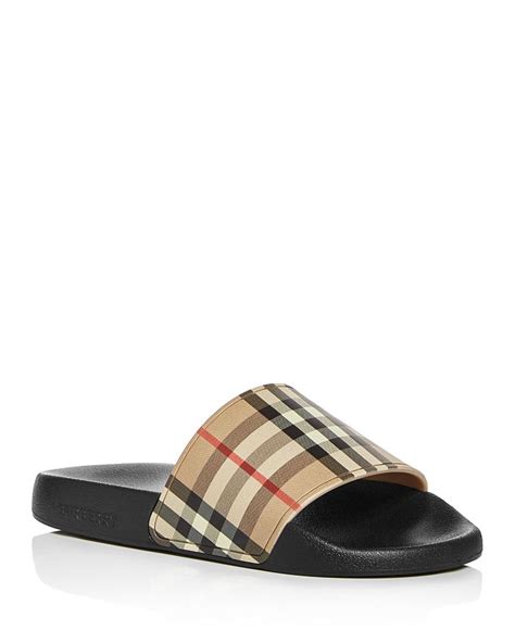 women's burberry slides